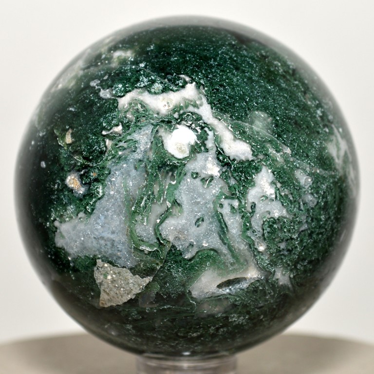 Moss Agate Sphere  helps with easier child birth 4785